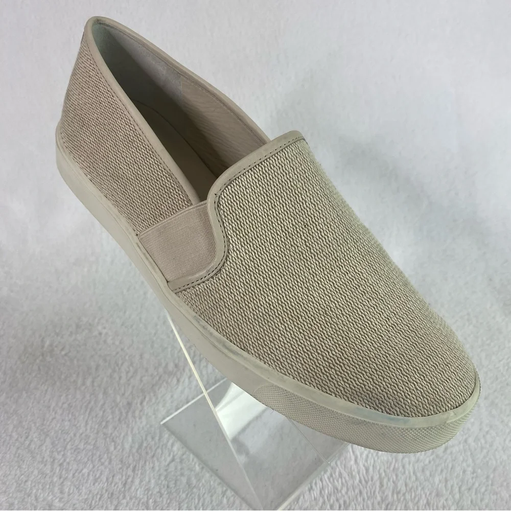 Vince Blair Women's Slip-on Sneakers Size US 8 EU 38 Beige Woven Jute Loafers